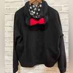 Disney Women’s Store Minnie Mouse black full zip ears bow hoodie XL Photo 1