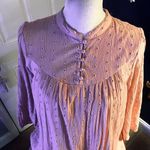 Eyelet Lace Baby Doll Dress in Dusty Rose 3/4 Sleeve. Layered Pink Size M Photo 2