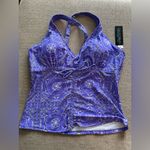 California Waves  Women’s Plus Size 22/24 Purple Bandana Print NWT Photo 1