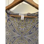 London Style London Times Blue Yellow Paisley Medallion Shift Dress 12 Photo 2