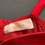 Cacique NEW  lane bryant red and black lace roses babydoll with thong Photo 2