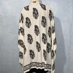 SheIn Cream & Black Print Wrap Cover Kimono Accessories Lightweight Island One Size Photo 4