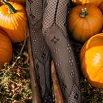 Women's Black Fishnet Tights Sheer Mesh Pantyhose Fashionable Stockings One Size Photo 2