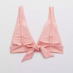 Aerie Ribbed Shine Tie Back Triangle Bikini Top Photo 2
