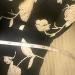 Peck & Peck Black Linen Embroidered Floral Hook-Eye Blazer Jacket | | Size 4 Photo 4