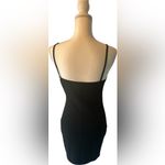 Alya “Black Slip Dress with Side Slit – Minimalist Little Black Dress” Photo 2