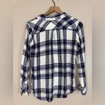 Rails Plaid Flannel Button Down Hunter Shirt in White Navy Orchid sz Small $158 Photo 6