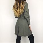 Vintage Deadstock Longline Houndstooth Jacket | Size M Gray Size M Photo 2