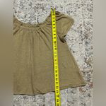 Philosophy  100% Linen Scoop Neck Peasant Top Blouse Size Large brown tan Photo 5