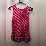 Patrons of Peace Red Patterned Sleeveless Top Photo 4