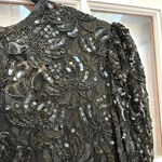 Vintage Judith Ann Creations Neiman Marcus Beaded Sequin Midi Formal Gown Size L Black Size L Photo 13