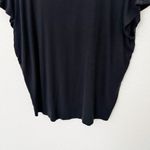Athleta [] Black Glimpse Open Neck Cutout Short Sleeve T-Shirt Ribbed Sz Small S Photo 8