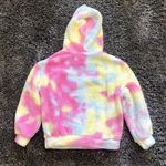 SheIn Fuzzy Tie Dye Hoodie in Multi, Size S Photo 2