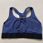 Victoria's Secret Victoria‎ Sport Racerback Sports Bra XS Blue Black Band Photo 3