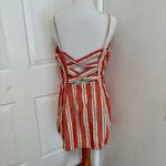 Urban Outfitters  Striped Padded Back Linen Mini Party Dress Photo 4