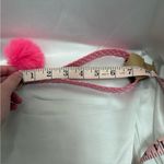 Handmade  Pink and White Polka Dot Wristlet Keychain with Pink Pompom Photo 6