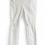 Torrid  Boyfriend Jean Sz 12 Vintage Stretch White Distressed Vacation Summer Photo 2
