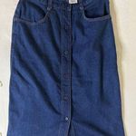 Vintage 70s Sears Denim Button Down Midi Skirt Photo 7