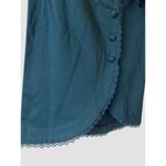 Vintage 90s Cotton Blend Teal Blue Button Front Skirt Small Back Zipper Y2K NWT Photo 1