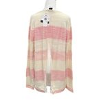 Calvin Klein Jeans NWT Cream Pink Striped Tunic Sweater 2XL XXL Split Back Photo 2