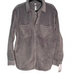 Apana Women's Corduroy Long Sleeve Snap Down Shirt Jacket - Shacket Medium Gray Photo 0
