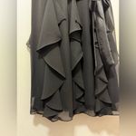 Liz Claiborne Y2K Black Party Dress Ruffled Tiered Skirt Bow Draped Formal 6 Photo 3