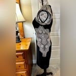 ERIN by ERIN FEATHERSTONE Shelby Lace Appliqué Body Contour Dress Sz 2 Black Photo 8