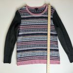 Talbots  Womens Fair Isle Lambswool Blend Pink Multicolor Crewneck Sweater‎ Sz M Photo 9