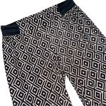 INC International Concepts Geometric Wide Leg Pants Black Stretch Trousers M Size M Photo 3