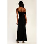 Lulus  Sparkling Attraction‎ Black Maxi Dress XL Glitter Formal Leg Slit Long Photo 2