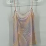 Vince Womens Camisole Rainbow Wash Pastel Satin Spaghetti Strap Top Size XXS Photo 2