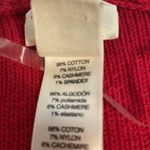 Chico's Chico’s Zenergy S/M Red Open Front Cotton Cashmere Colorblock Longline Cardigan Photo 14