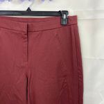 Isaac Mizrahi NEW women's deep red stretch zip pocket pants business casual 14 Photo 1