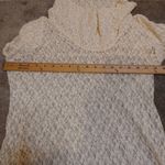 Cache  Vintage Size Large L Stretchy See Through Lace Dress Ivory Light Sheer Photo 6