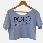 Ralph Lauren Polo‎  blue oversized cropped logo t-shirt women's small Photo 1