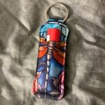 NWOT Dragonfly lipstick/lip gloss holder keychain Blue Photo 4