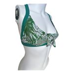 Vigoss  womens large green and white front tie bikini top Photo 3