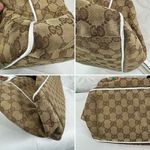  White Original GG Canvas Positano Tote with‎ Silk Gucci Scarf Photo 15
