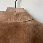 Alfani Vintage  100% Leather Suede Tan Moto Jacket Large Photo 7