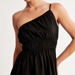 Abercrombie & Fitch Black One Shoulder Midi Dress Photo 1