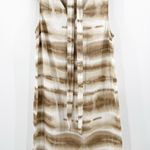 Tommy Bahama Dress SZ Medium 100% Linen Belt Sunrise Lagoon Porcini Sleeveless Photo 12