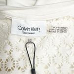 Calvin Klein NWT  Swim Cover-Up Dress Size S/M Milk White Crochet Trim Beachwear Photo 9