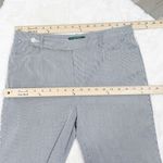 Ralph Lauren Lauren Pin Stripe Stretch Long Tab Trouser Pants Blue White 10P Photo 8
