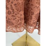 Molly Bracken  Women's Large Orange Lace Button Down Sleveless Mini Dress Western Photo 3