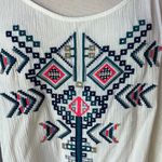 Rue 21 Embroidered top flowy tank L  off white Gauzy Cream Photo 1