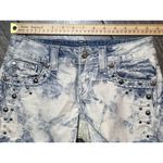 Miss Me Womens Size 25 Distressed Studded Bling Denim Shorts 90s Acid Wash Party Photo 7