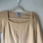 Indigenous Vintage 90s Square Neck Knit Sweater Top Beige Organic Cotton L Tan Size L Photo 1