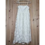 Lulus NWT  Delightful Charisma White Embroidered Sequin Mesh Midi Dress Wedding M Photo 9