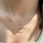 Boutique 925 Sterling silver double chains double pendants minimalist dream pendant  Photo 0