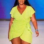 Cupshe  Lime Green Wrap Swim Coverup Photo 4